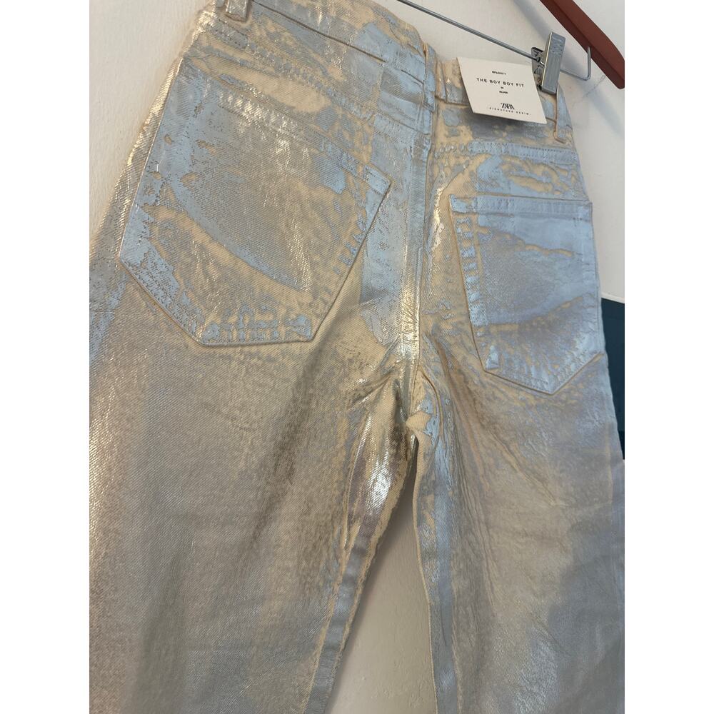 ZARA MID RISE BOYFRIEND JEANS Sz0 - Picture 9 of 12